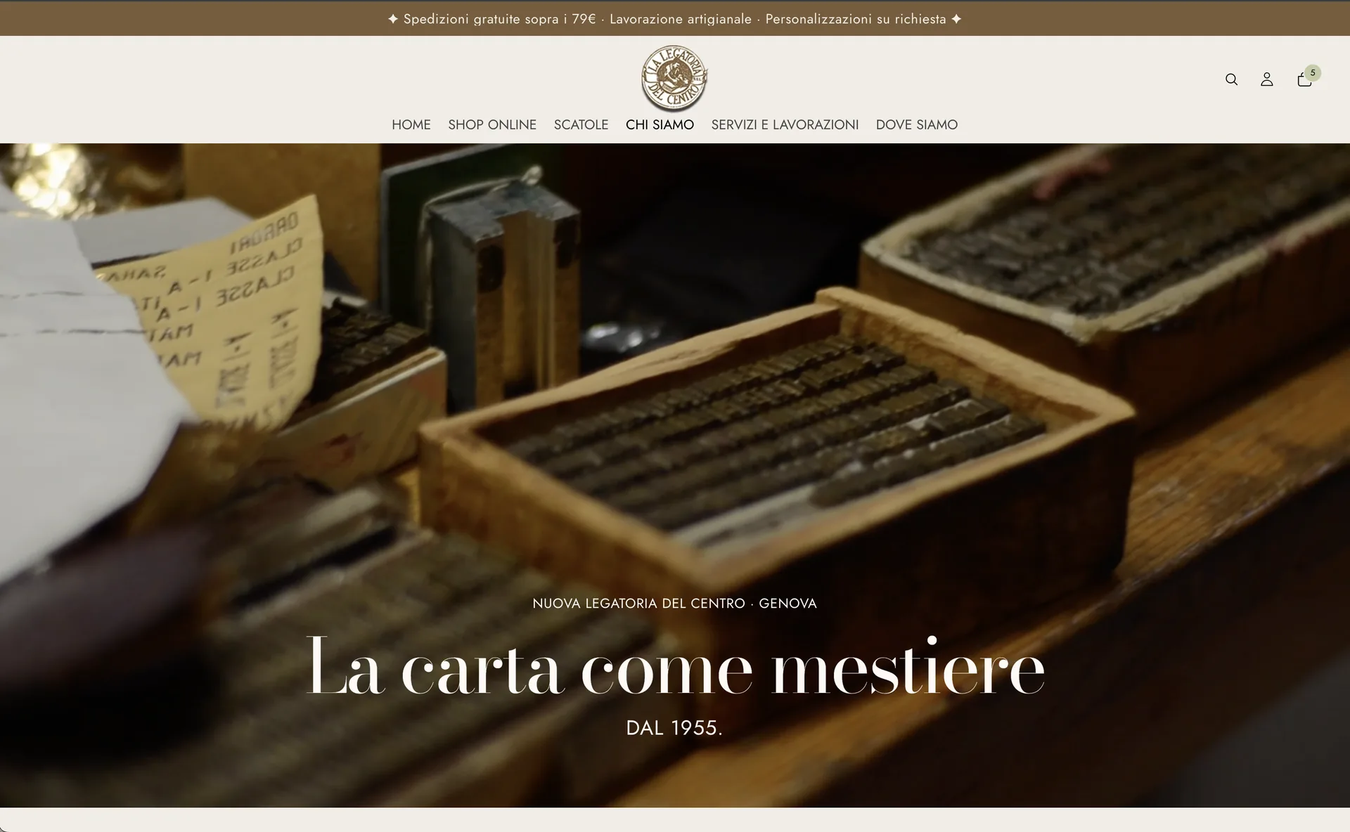 La pagina del laboratorio: «La carta come mestiere, dal 1955»