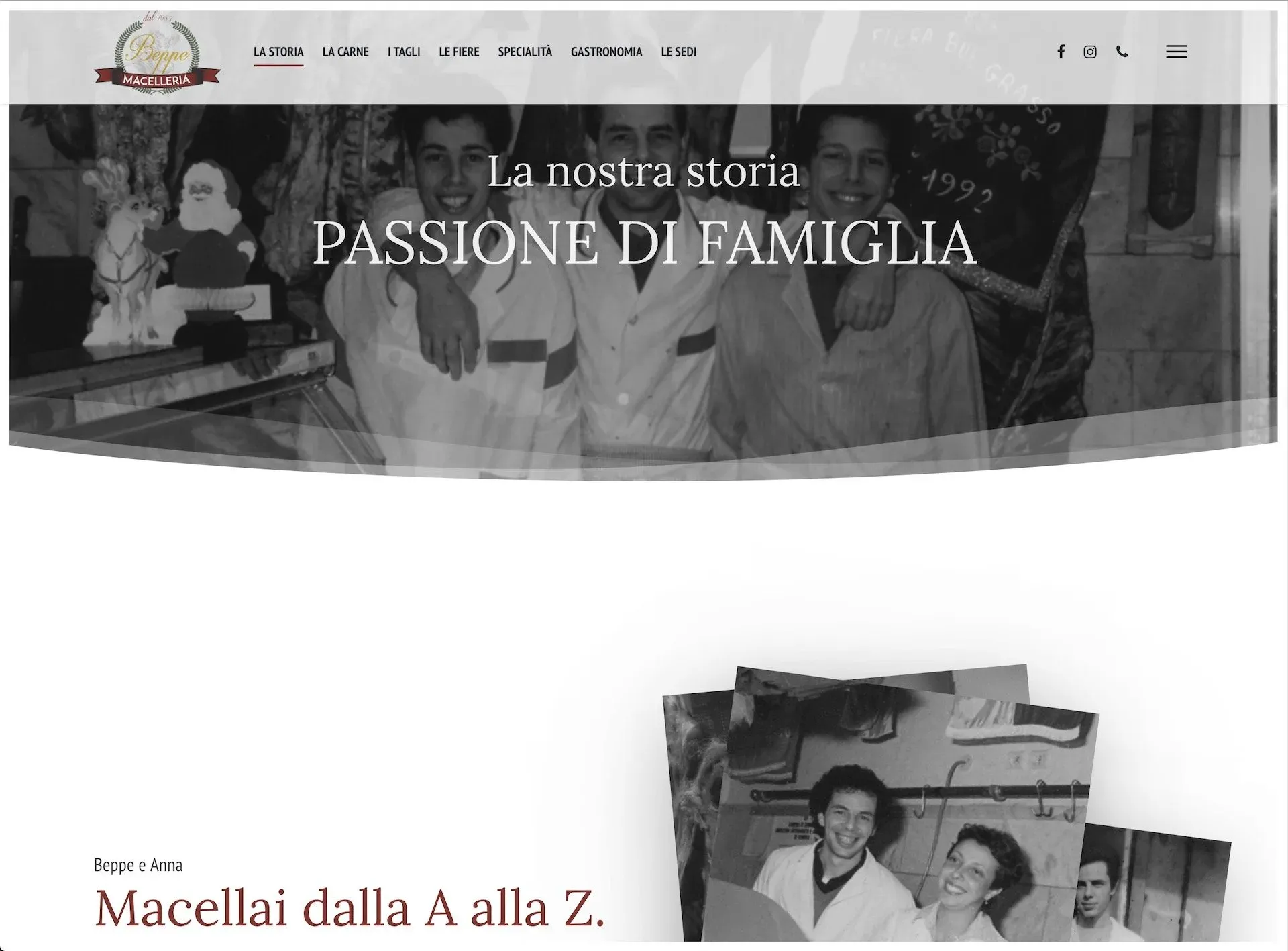 La pagina della storia: «Passione di famiglia»