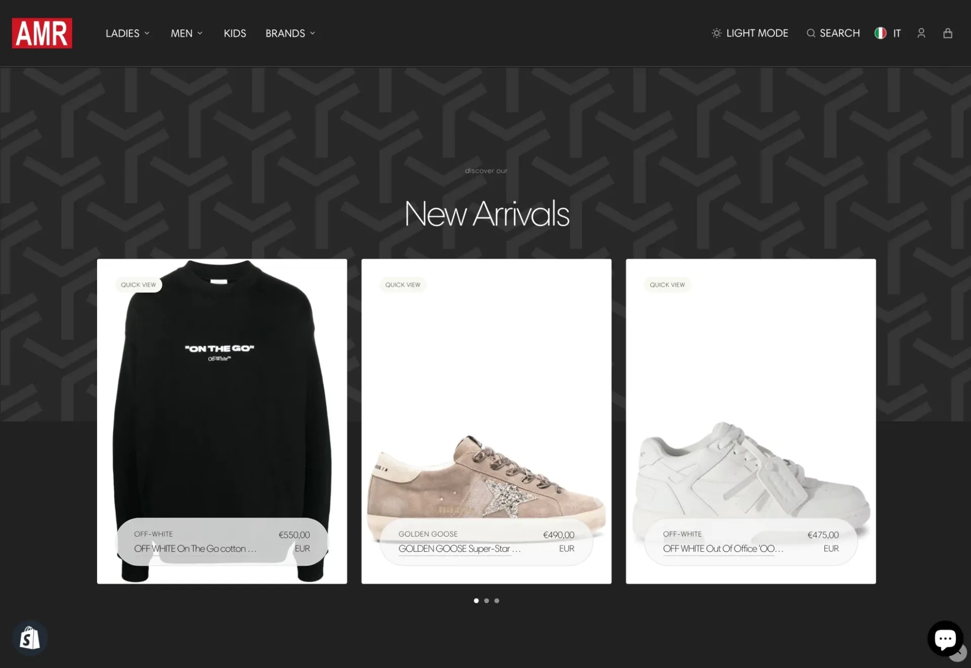 AMR Store: il sito